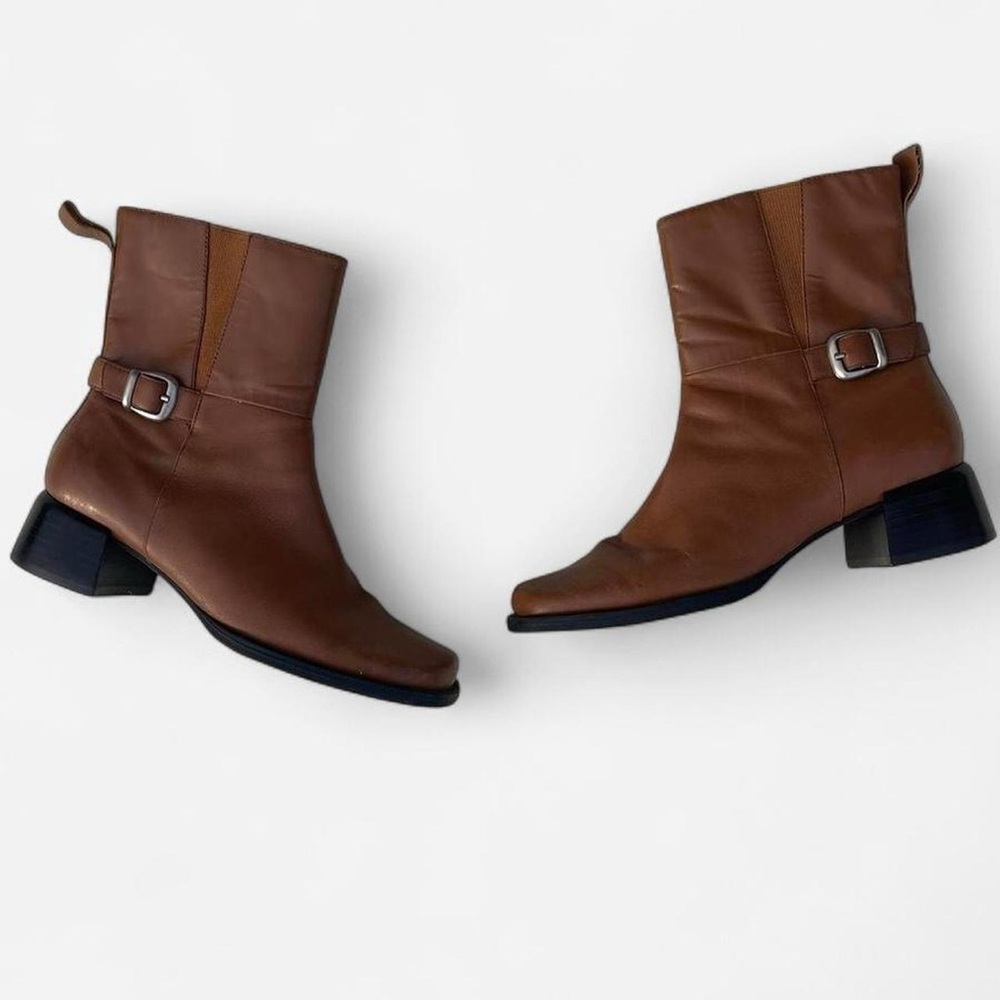 Brown Leather Ankle Boots